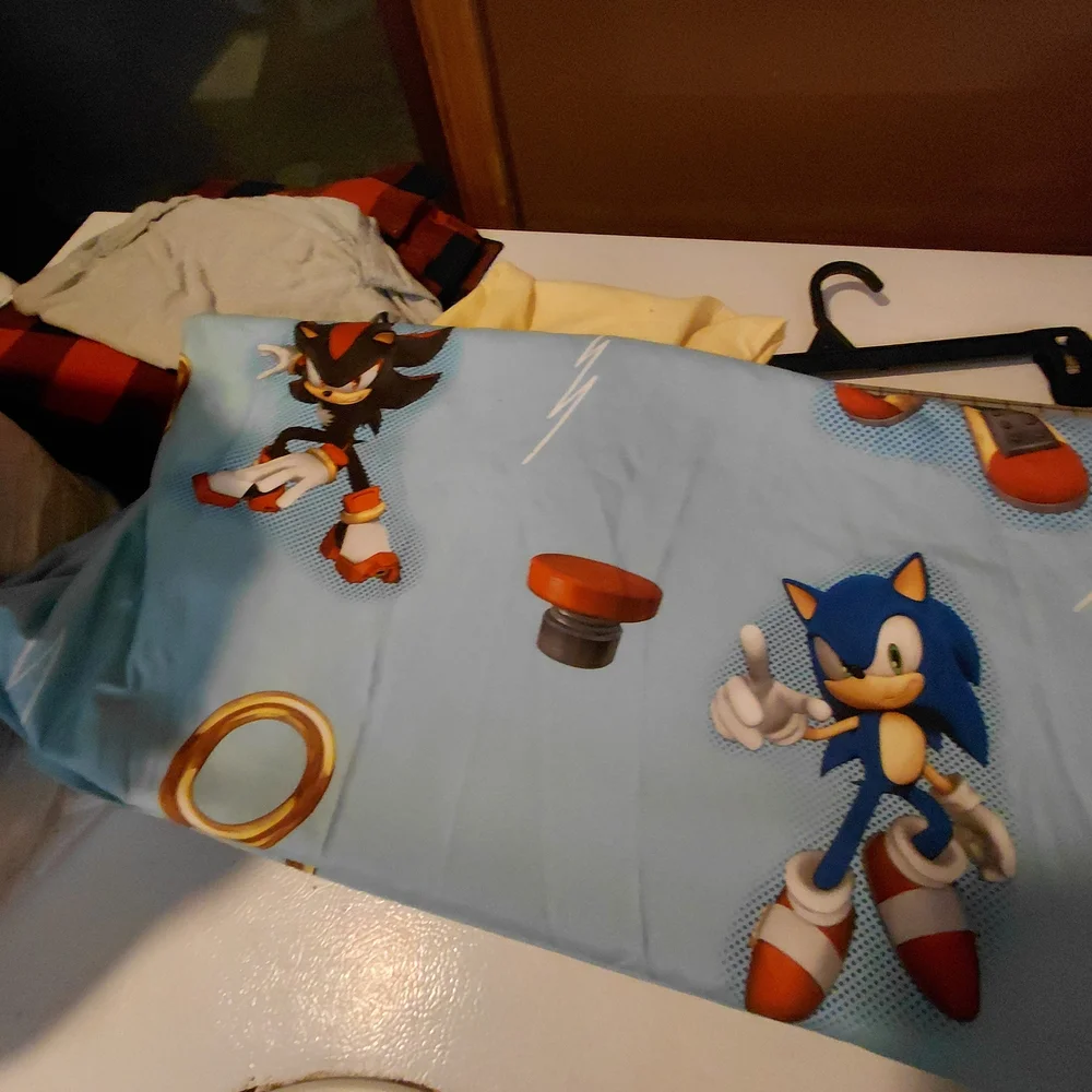 Sonic The Hedgehog Blue Sheet For Twin Mattress- Flat Sheet